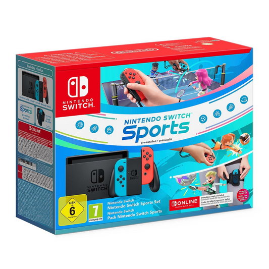 Nintendo Switch HW (Neon Red/Neon Blue) Switch Sports Set + 3 Months NSO